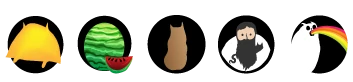 Iconos de las cartas de gato