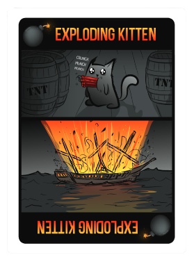 Carta de gatito explosivo